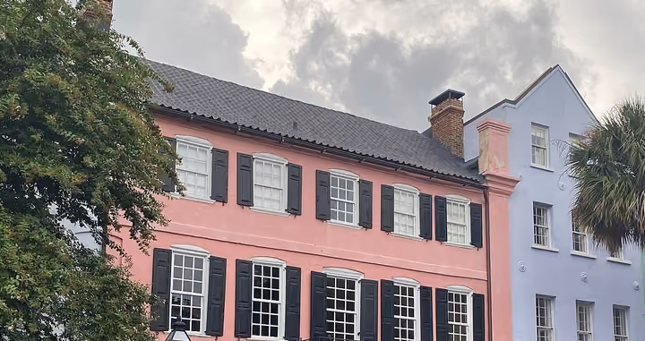 Rainbow Row houses in Charleston, South Carolina