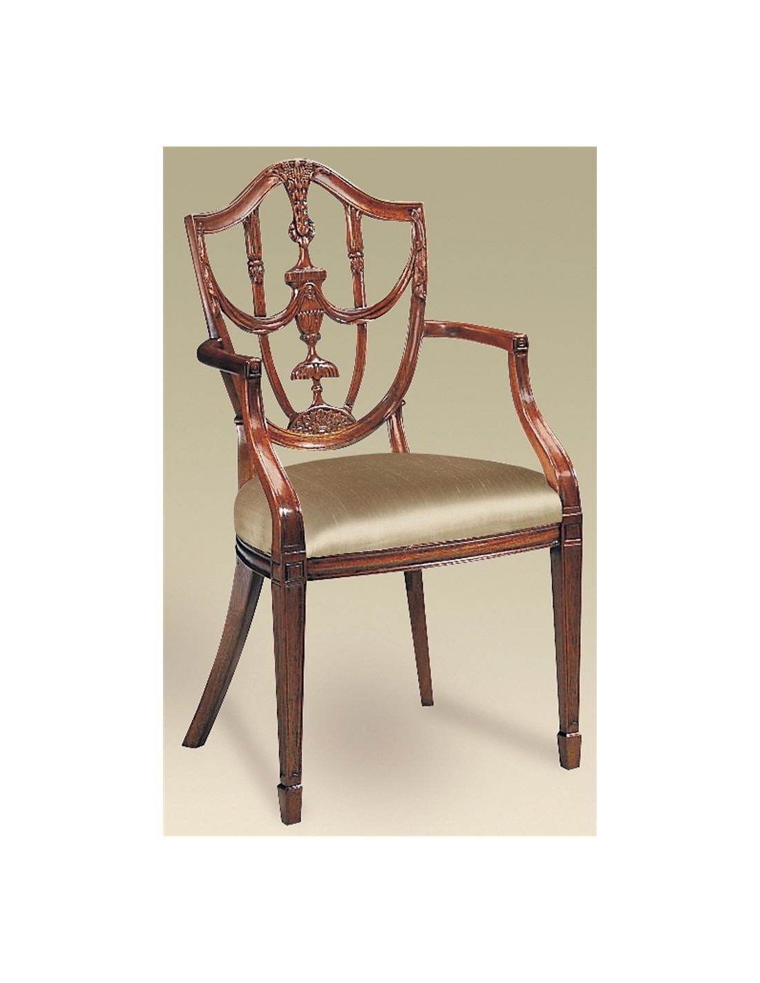 Hepplewhite Style Shield Back Armchair