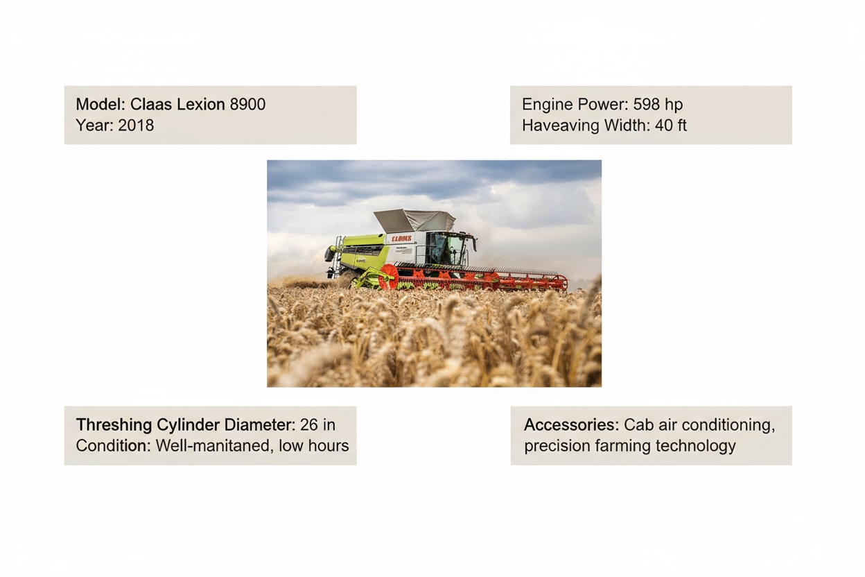 claas combine lexion 8900 value