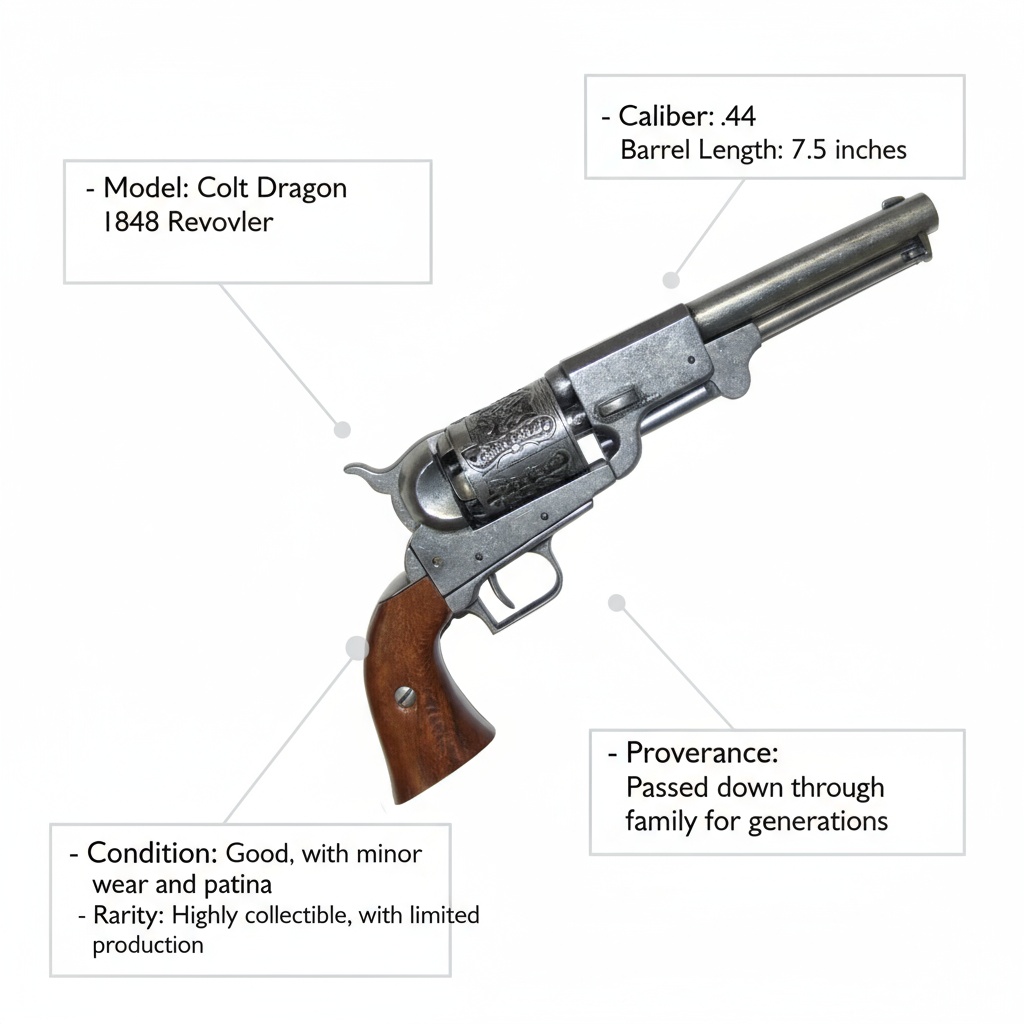 colt dragoon 1848 revolver value