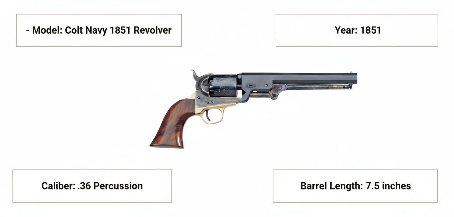 colt navy 1851 revolver value