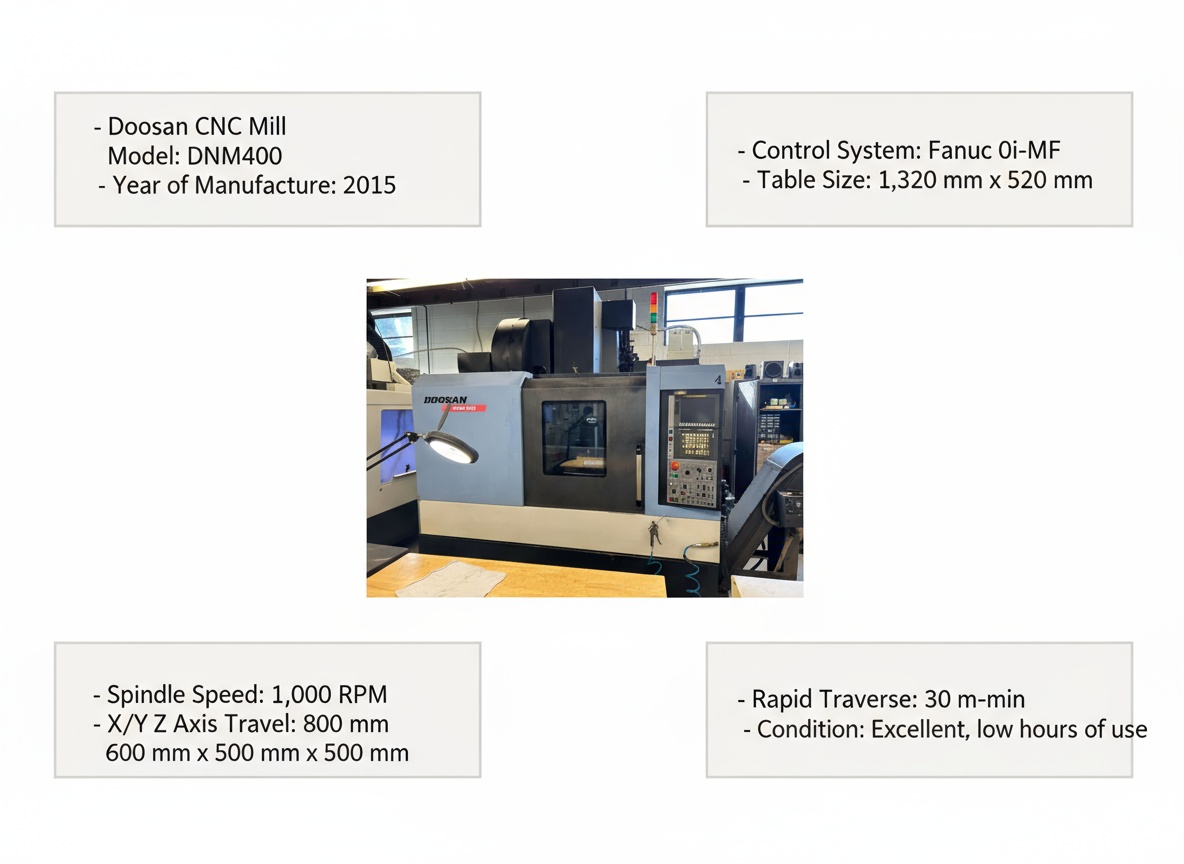 doosan cnc mill dnm400 value