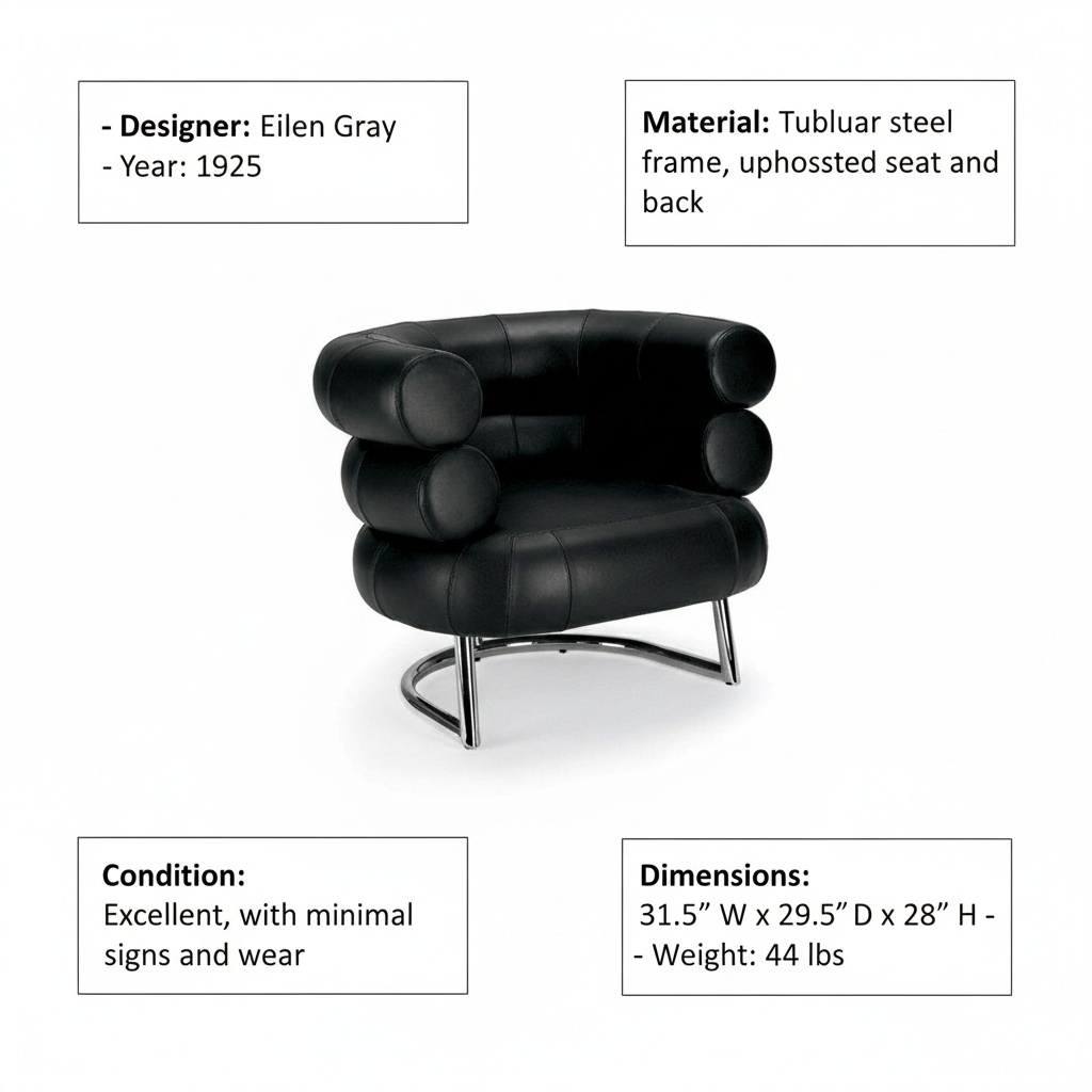 eileen gray bibendum chair value