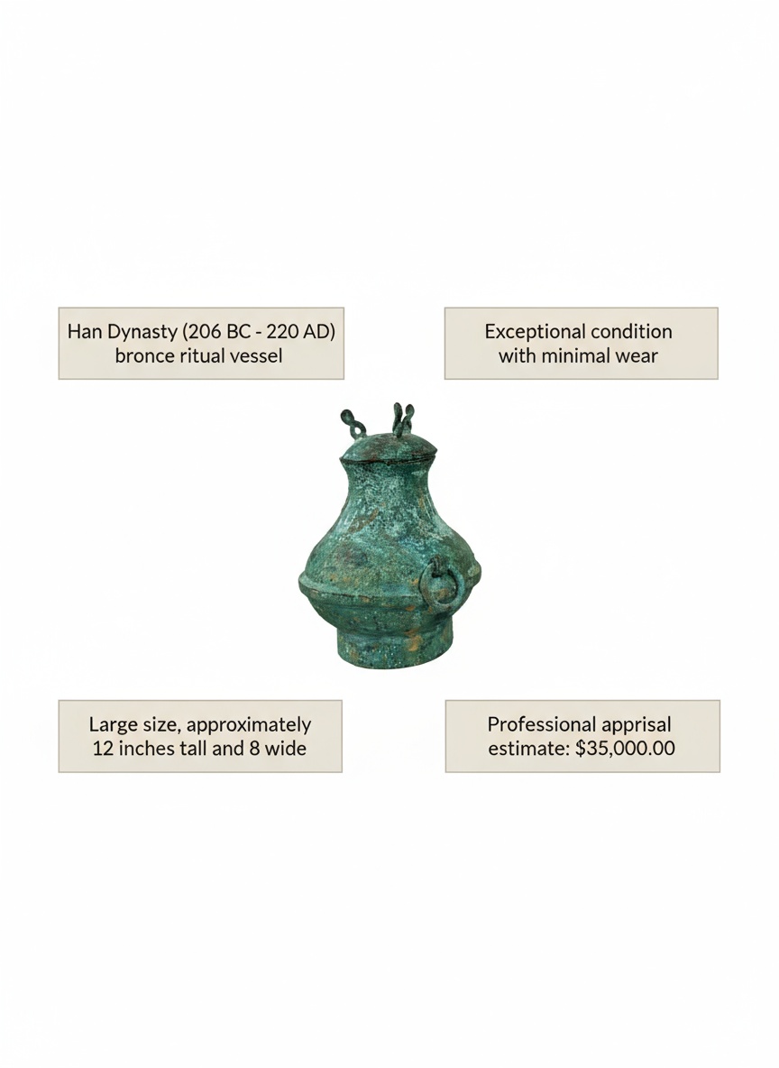han dynasty bronze ritual vessel value