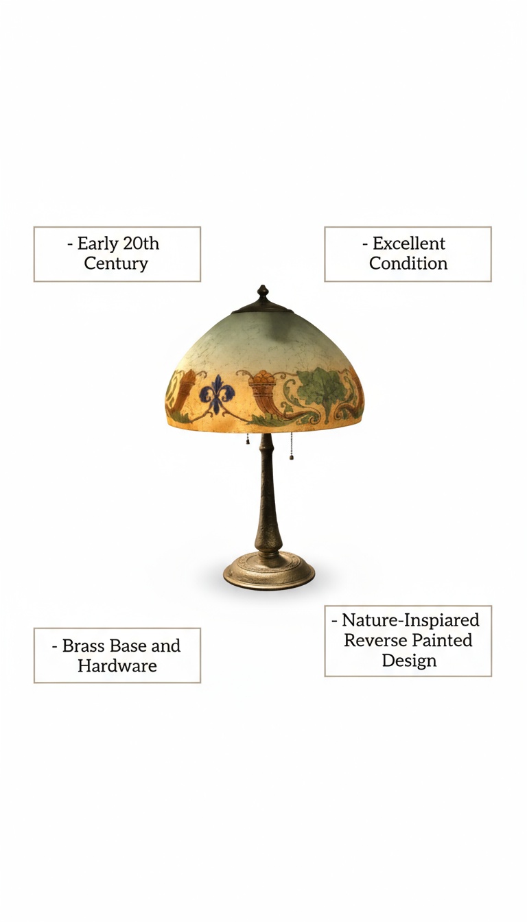 handel reverse painted lamp value