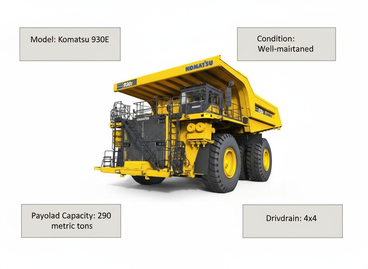komatsu 930e mining truck value