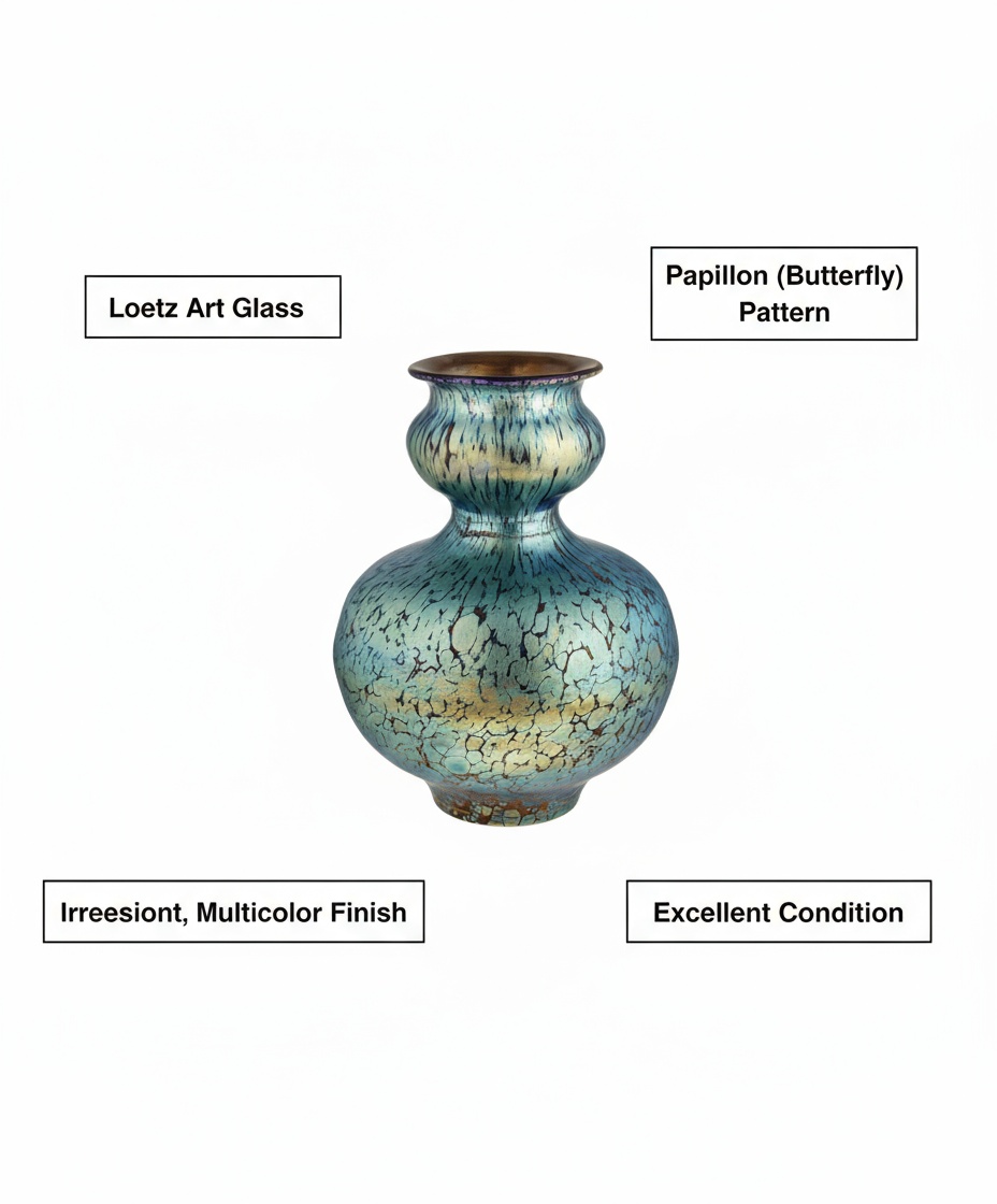 loetz papillon glass vase value