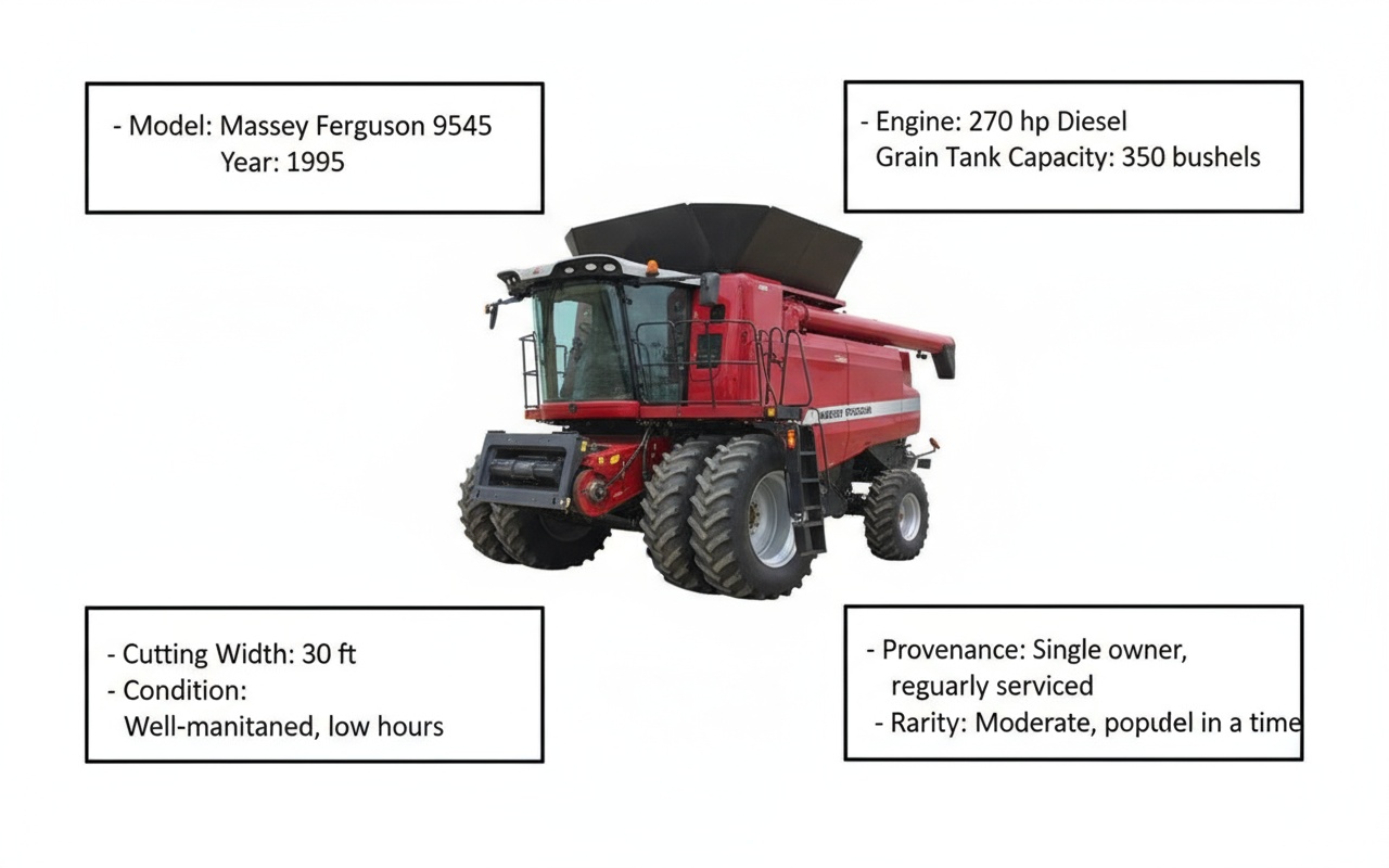 massey ferguson combine 9545 value