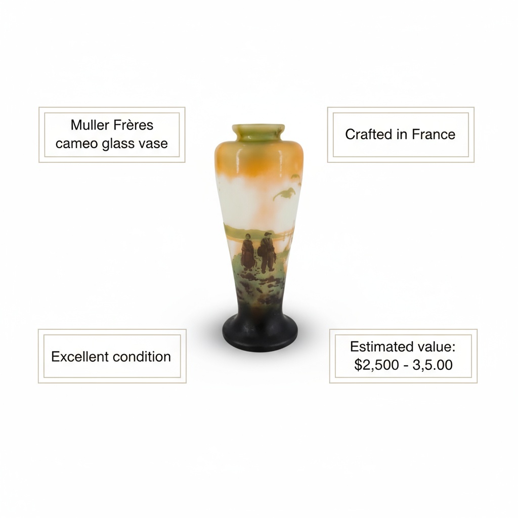 muller freres cameo glass vase value