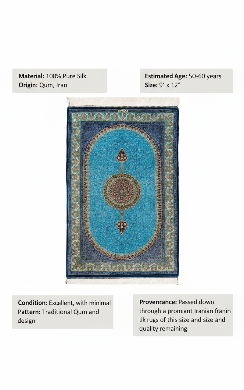 persian rug qum pure silk value
