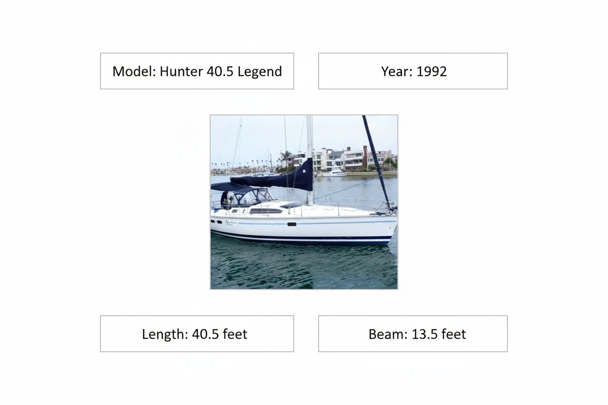 sailboat hunter 40.5 legend value