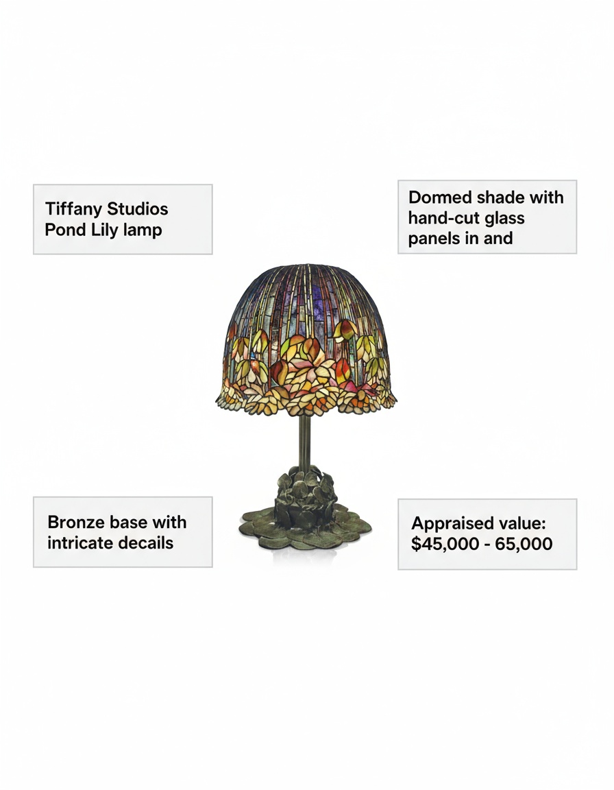 tiffany studios pond lily lamp value