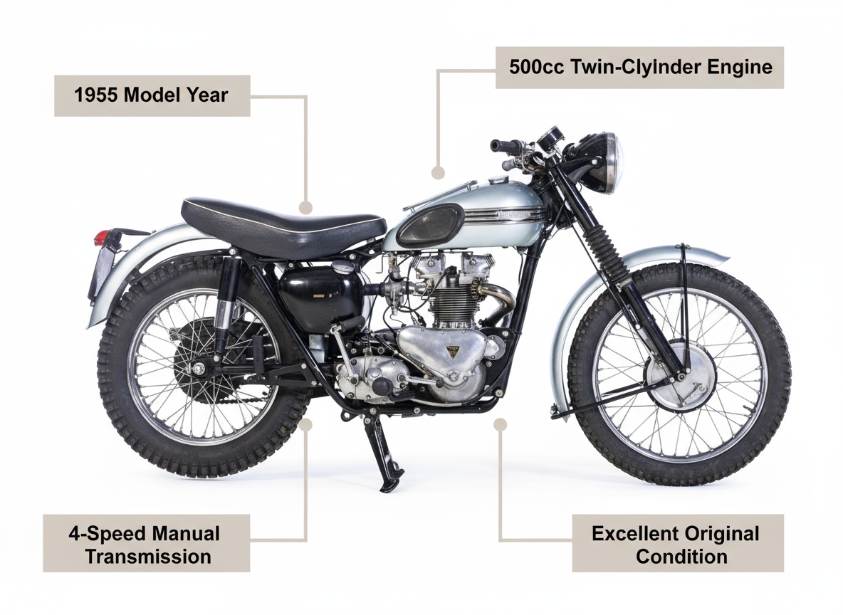 triumph tiger 100 1955 value