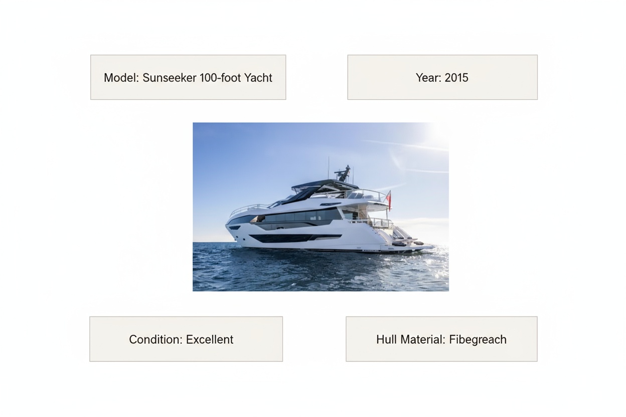 yacht appraisal 100 foot sunseeker value