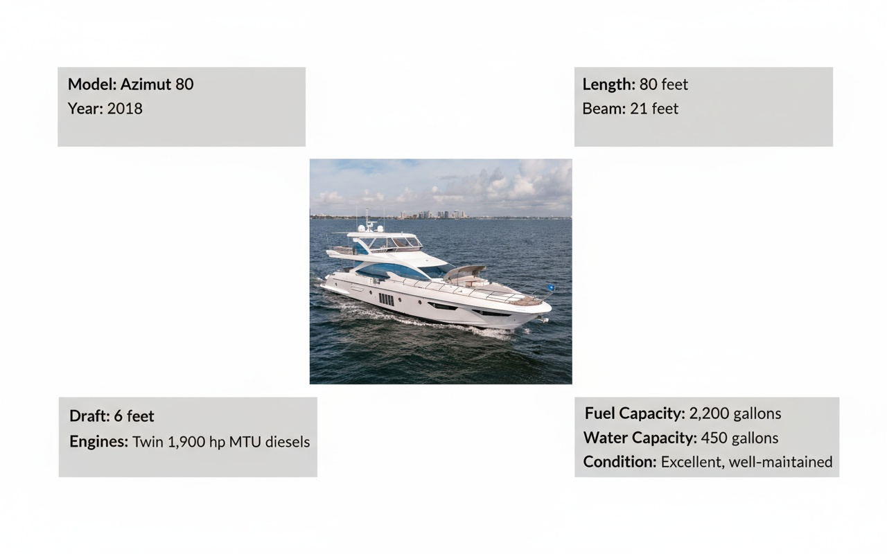 yacht appraisal 80 foot azimut value
