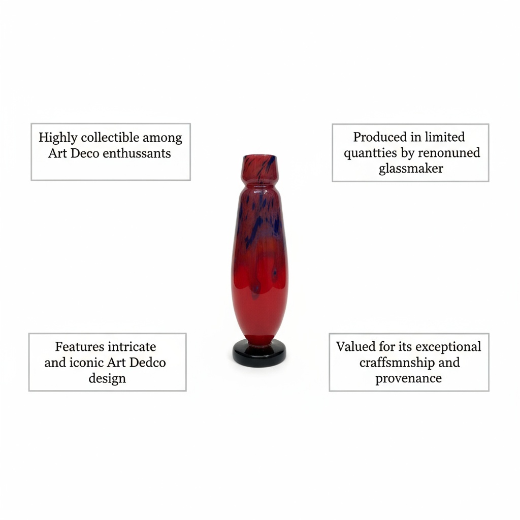 schneider glass art deco vase value