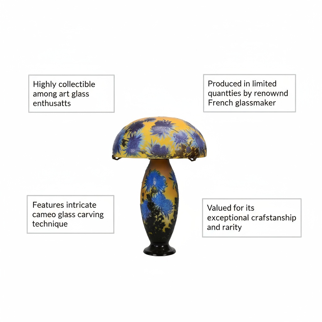 galle cameo glass table lamp value