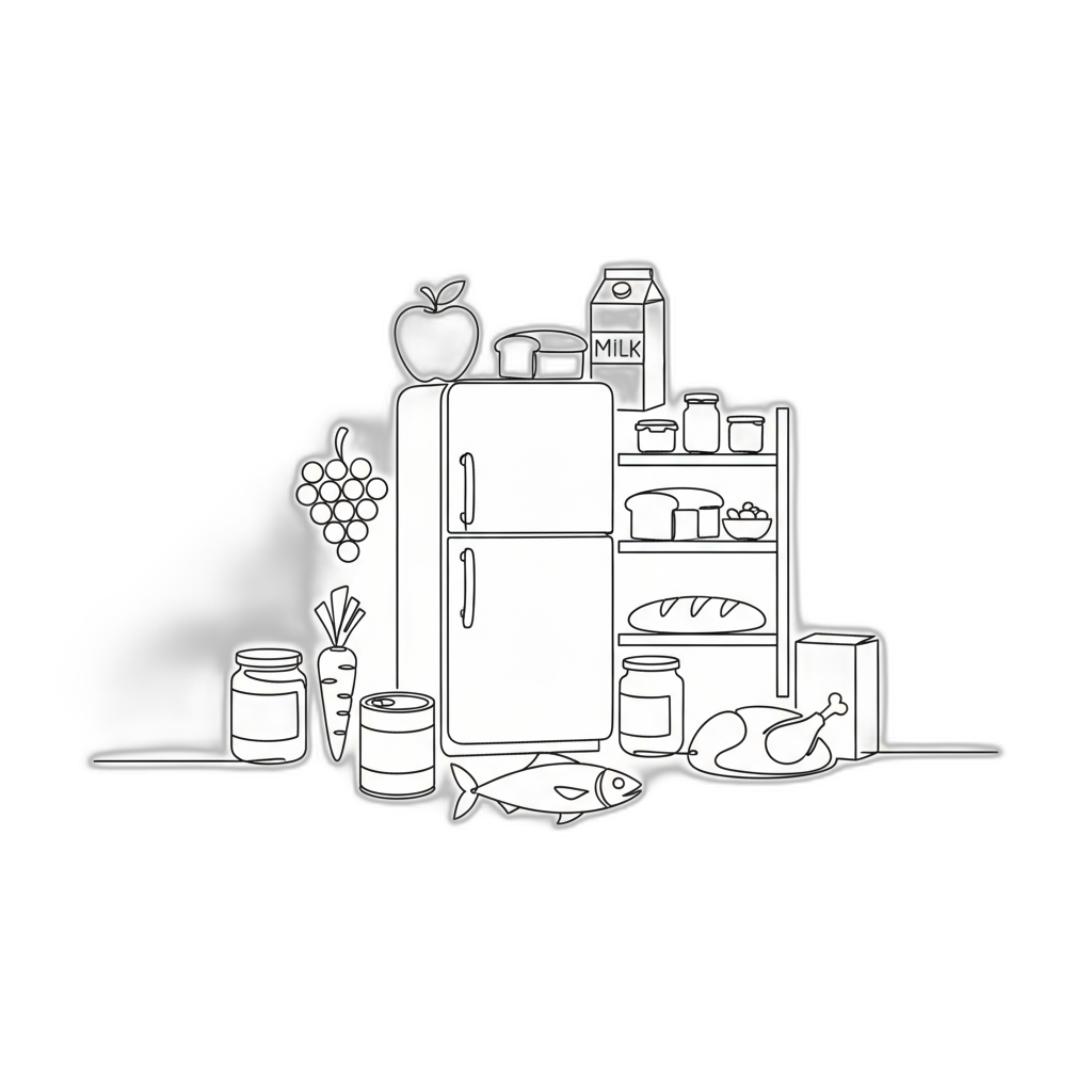 Food Inventory Appraisal Cartoon Image from AppraiseItNow