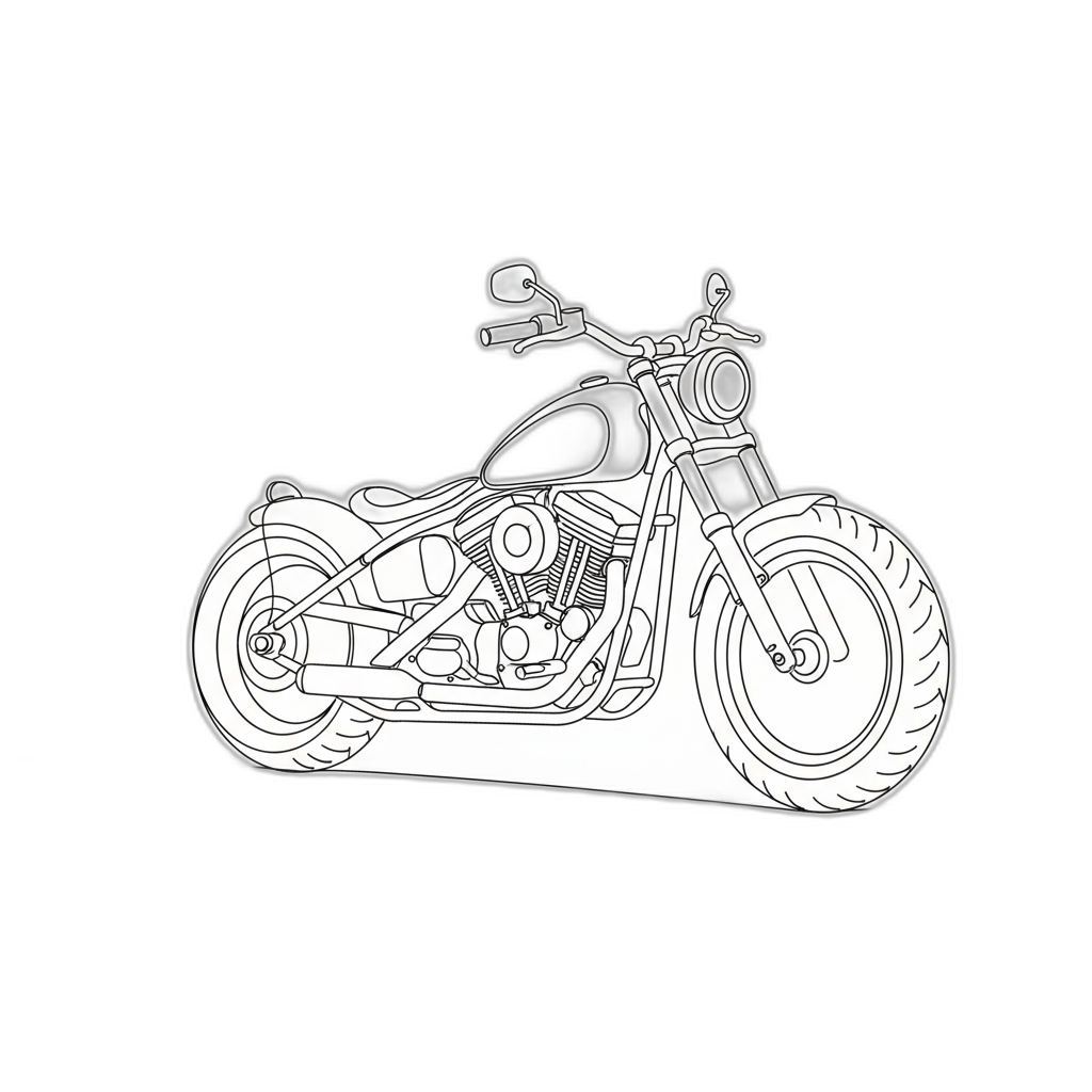 Custom Motorcycle Appraisal Cartoon Image from AppraiseItNow