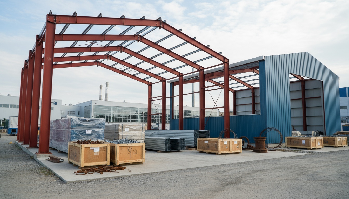 A man appraising furniture in a home. Cartoon image in purple.
