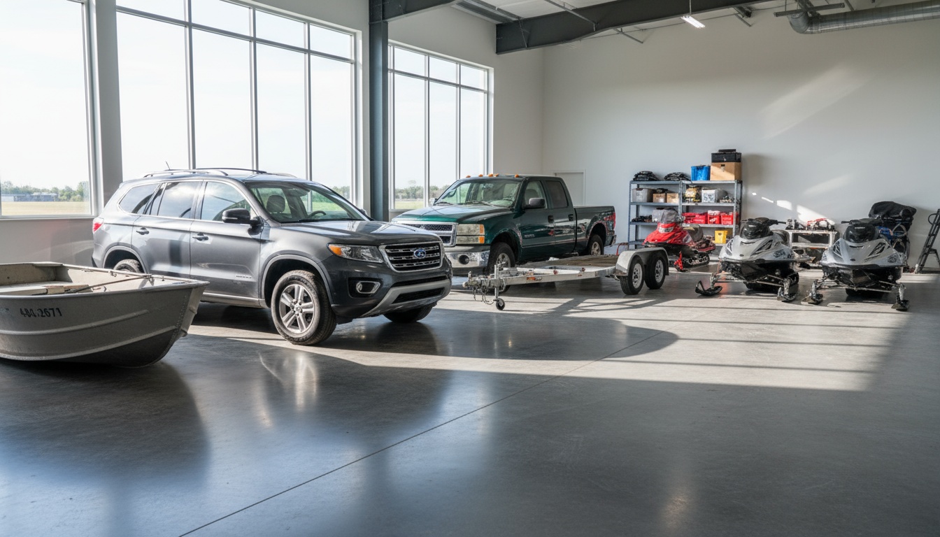 A man appraising furniture in a home. Cartoon image in purple.