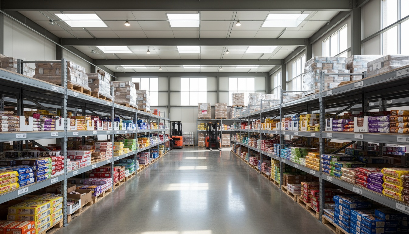 A man appraising furniture in a home. Cartoon image in purple.