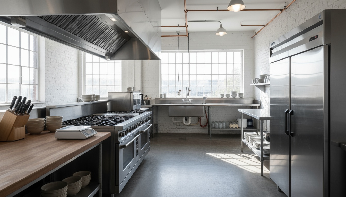 A man appraising furniture in a home. Cartoon image in purple. 
