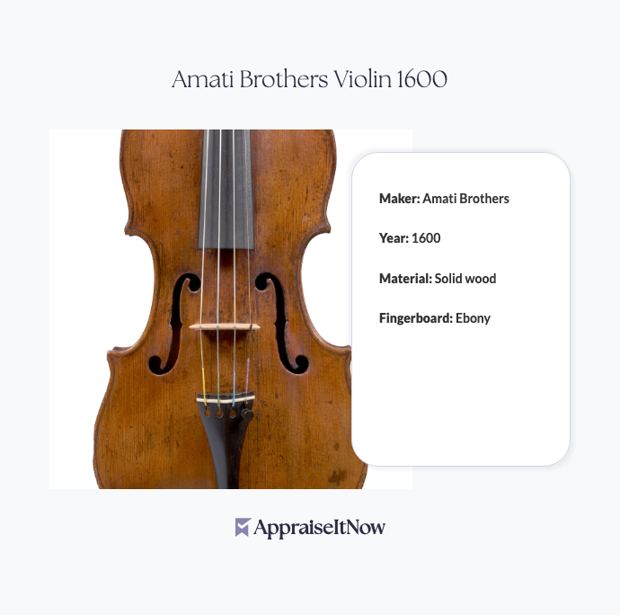 Facts of an Amati Brothers Violin 1600