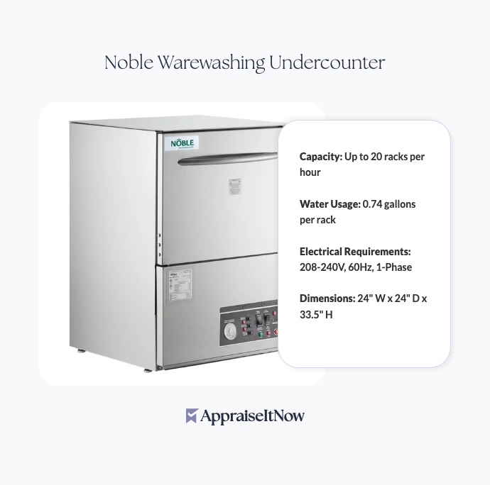 Noble Warewashing Undercounter