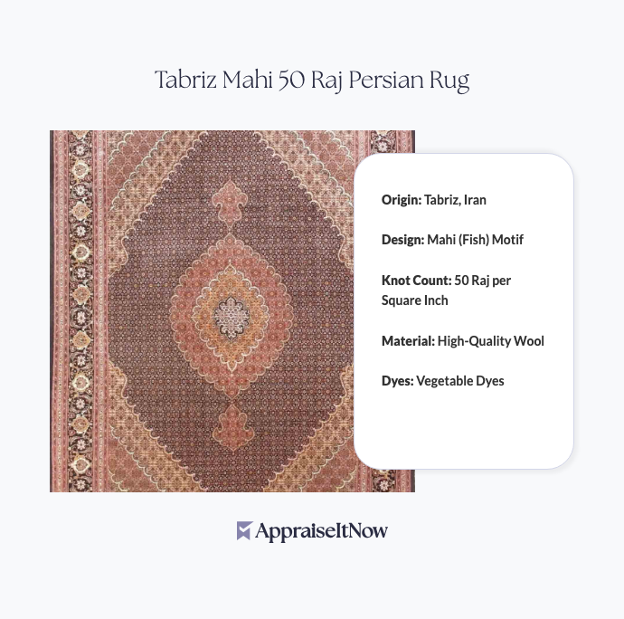 Facts of a Tabriz Mahi 50 Raj Persian Rug