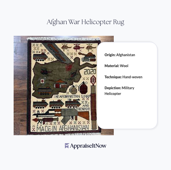 Afghan War Helicopter Rug