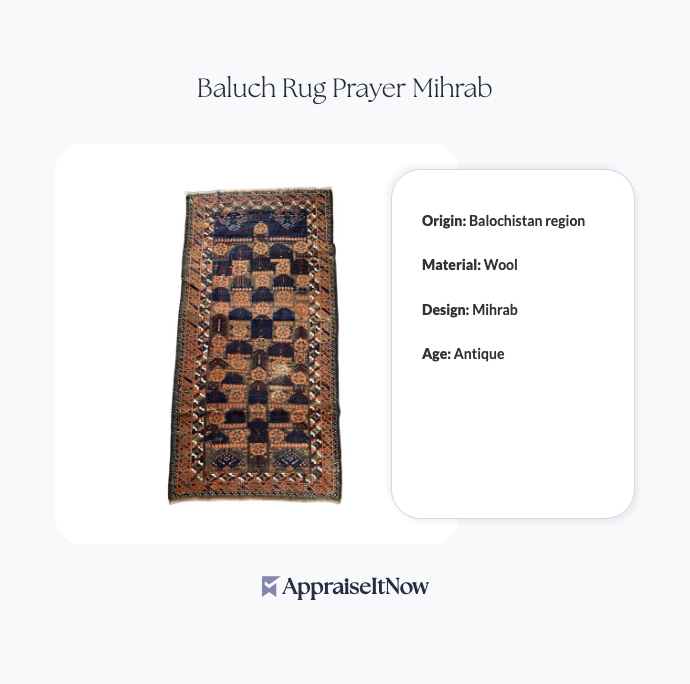 Baluch Rug Prayer Mihrab