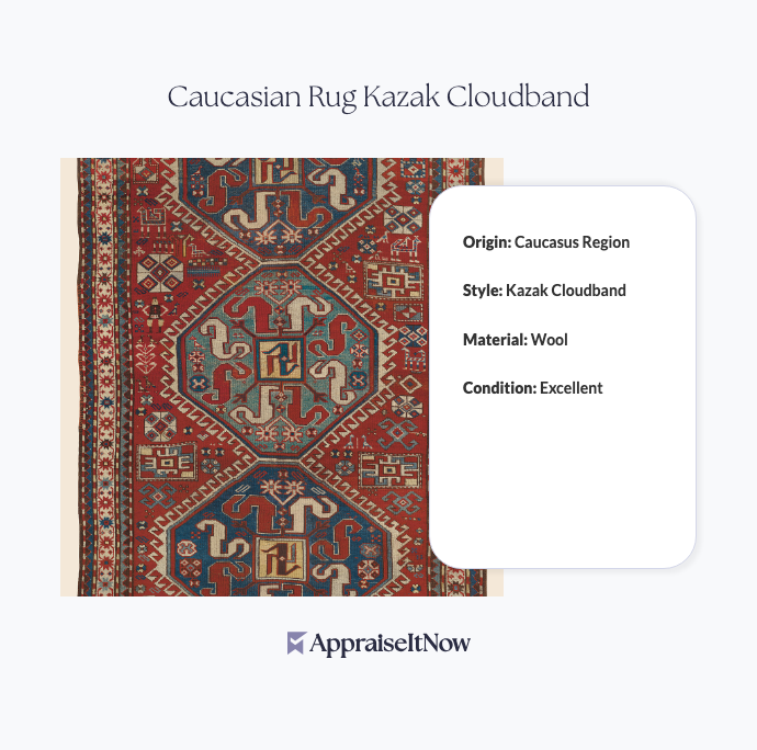 Caucasian Rug Kazak Cloudband