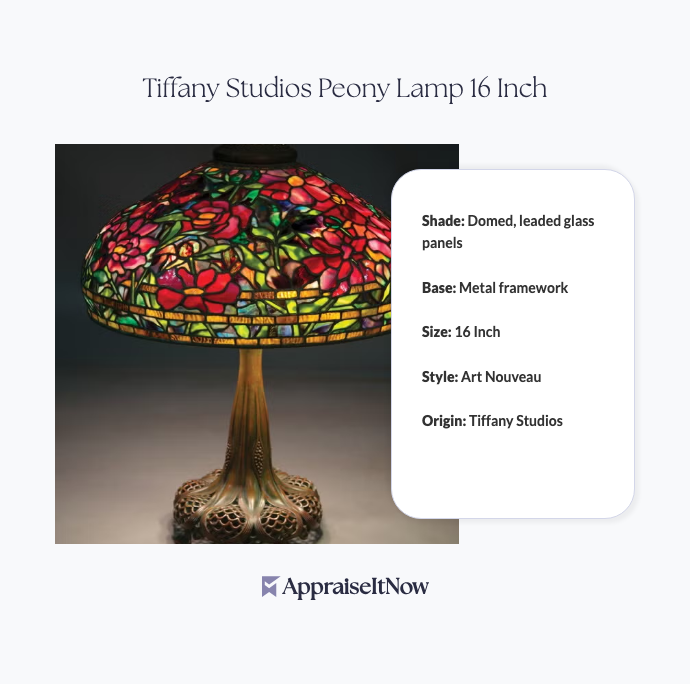 Facts of a Tiffany Studios Peony Lamp 16 Inch