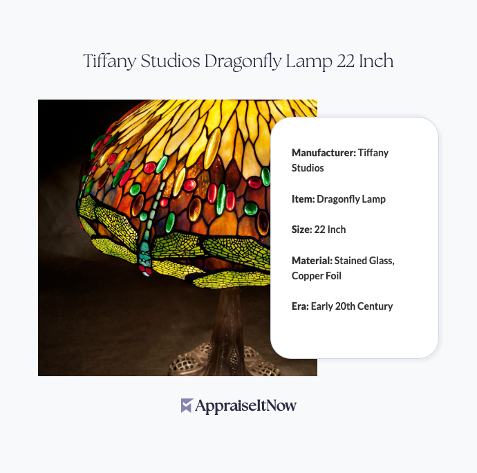 Facts of a Tiffany Studios Dragonfly Lamp 22 Inch