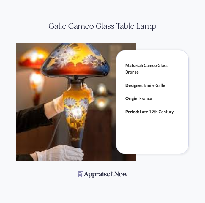 Facts of a Galle Cameo Glass Table Lamp