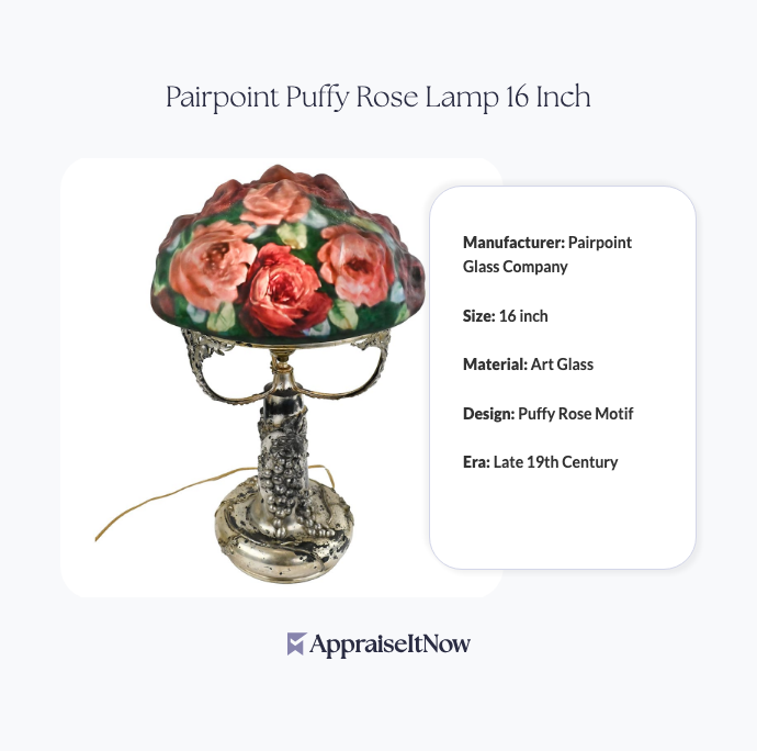Facts of a Pairpoint Puffy Rose Lamp 16 Inch
