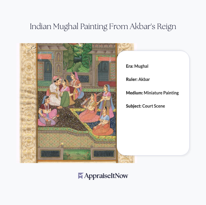 Indian Mughal Painting From Akbar's Reign