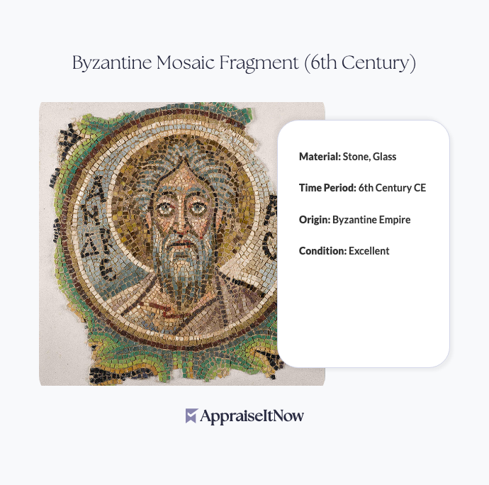 Facts of a Byzantine Mosaic Fragment (6th Century)