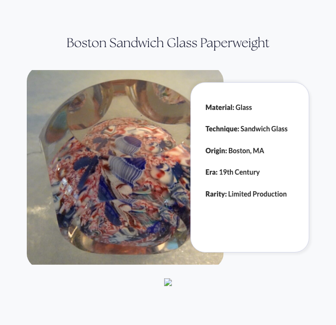 Facts of a Boston Sandwich Glass Paperweight