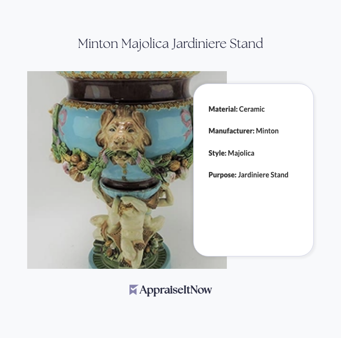 Facts of a Minton Majolica Jardiniere Stand