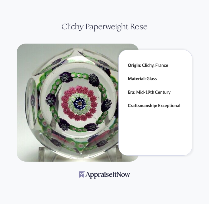 Facts of a Clichy Paperweight Rose