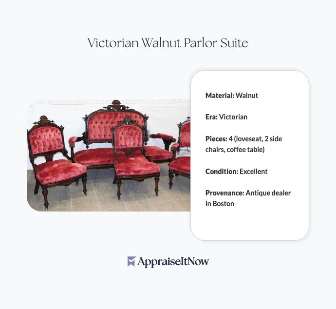 Facts of a Victorian Walnut Parlor Suite