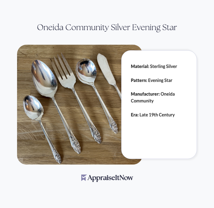 Facts of an Oneida Community Silver Evening Star