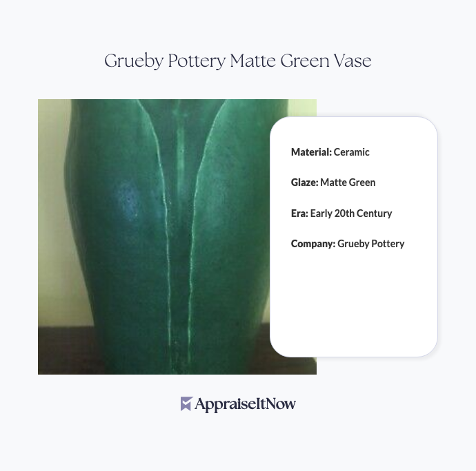 Facts of a Grueby Pottery Matte Green Vase