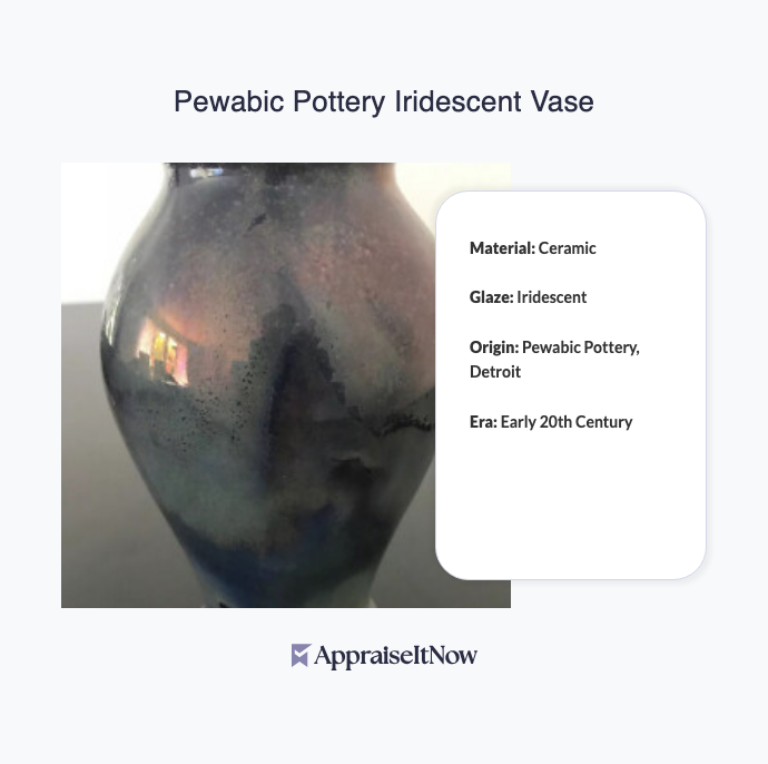 Facts of a Pewabic Pottery Iridescent Vase