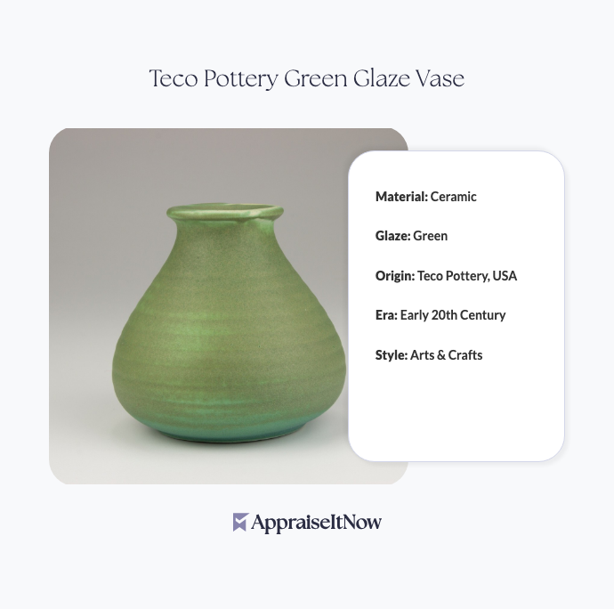 Facts of a Teco Pottery Green Glaze Vase