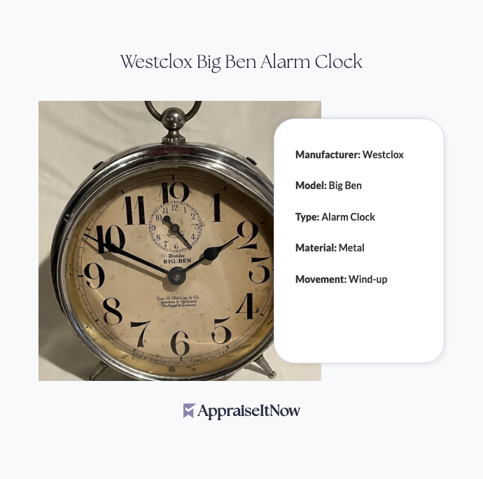 Facts of a Westclox Big Ben Alarm Clock