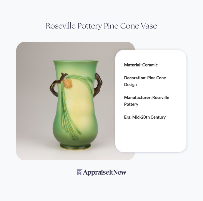 Roseville Pottery Pine Cone Vase