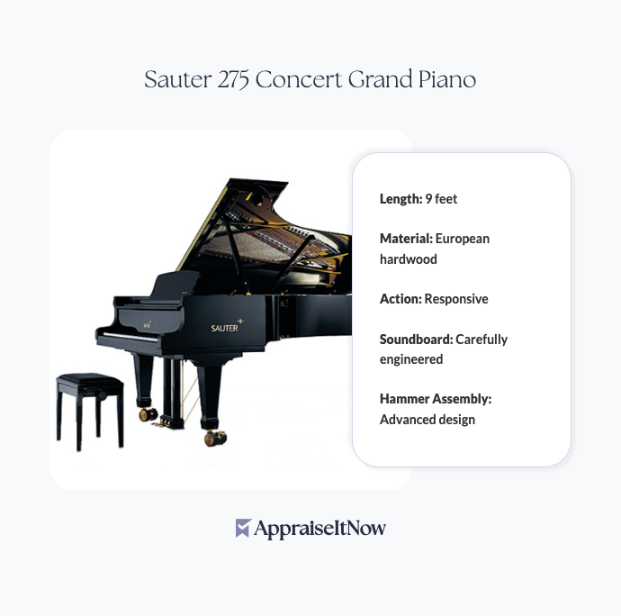 Facts of a Sauter 275 Concert Grand Piano